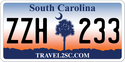 SC license plate ZZH233