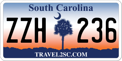 SC license plate ZZH236