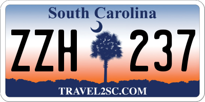 SC license plate ZZH237