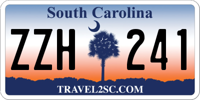 SC license plate ZZH241