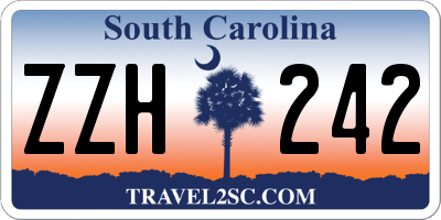 SC license plate ZZH242