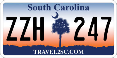 SC license plate ZZH247