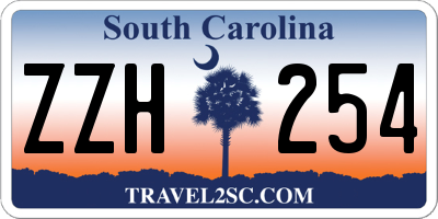 SC license plate ZZH254