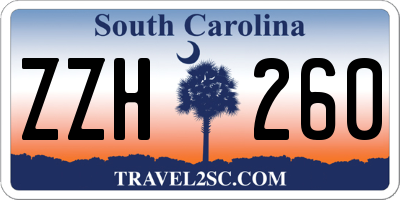 SC license plate ZZH260