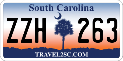 SC license plate ZZH263