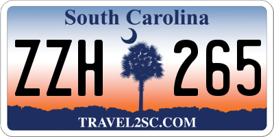 SC license plate ZZH265