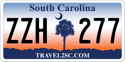 SC license plate ZZH277