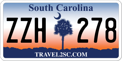 SC license plate ZZH278