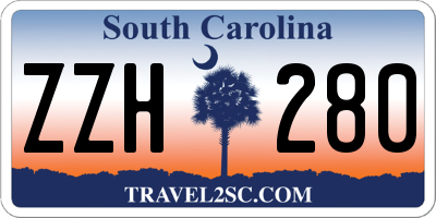 SC license plate ZZH280