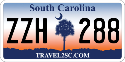 SC license plate ZZH288