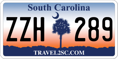 SC license plate ZZH289