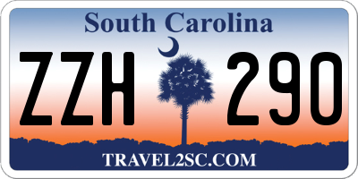 SC license plate ZZH290