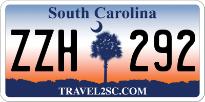 SC license plate ZZH292