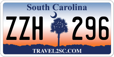 SC license plate ZZH296