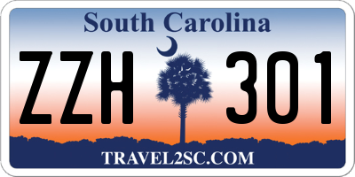 SC license plate ZZH301