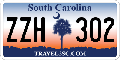 SC license plate ZZH302