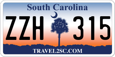 SC license plate ZZH315