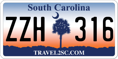 SC license plate ZZH316