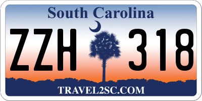 SC license plate ZZH318