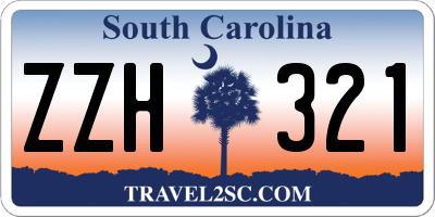 SC license plate ZZH321