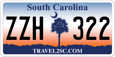 SC license plate ZZH322