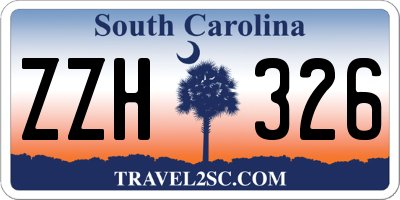 SC license plate ZZH326