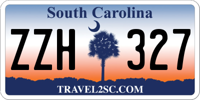 SC license plate ZZH327