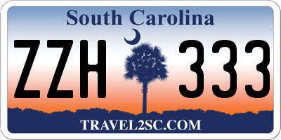 SC license plate ZZH333
