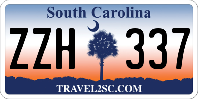 SC license plate ZZH337