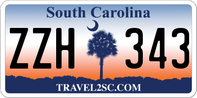 SC license plate ZZH343