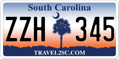 SC license plate ZZH345