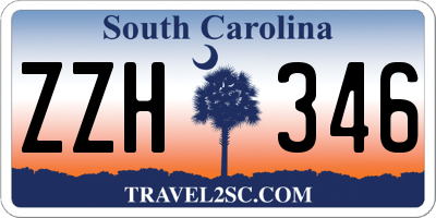 SC license plate ZZH346
