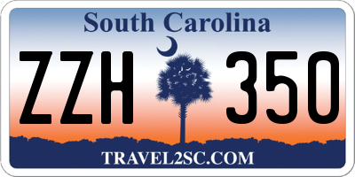 SC license plate ZZH350
