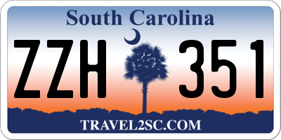 SC license plate ZZH351
