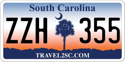 SC license plate ZZH355