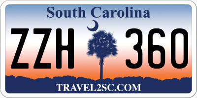 SC license plate ZZH360