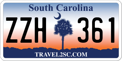 SC license plate ZZH361