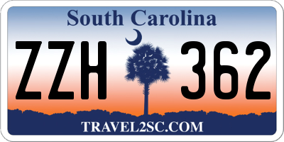 SC license plate ZZH362