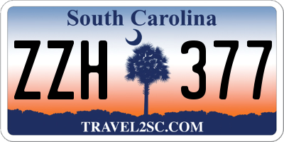 SC license plate ZZH377