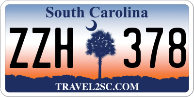 SC license plate ZZH378