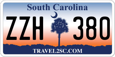 SC license plate ZZH380