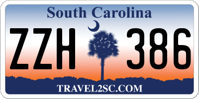 SC license plate ZZH386