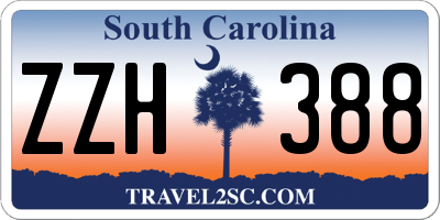 SC license plate ZZH388