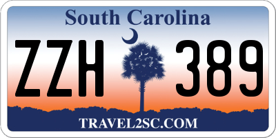 SC license plate ZZH389