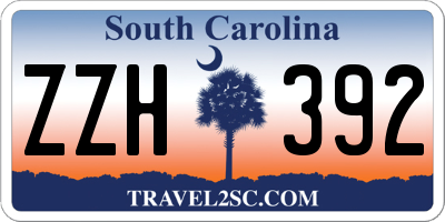 SC license plate ZZH392
