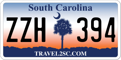 SC license plate ZZH394