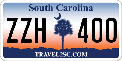 SC license plate ZZH400