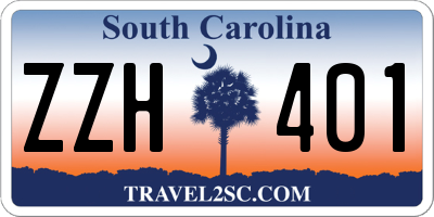 SC license plate ZZH401