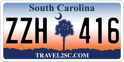 SC license plate ZZH416