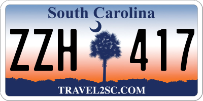 SC license plate ZZH417